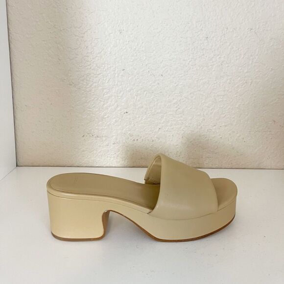 Vince Margo chunky platform block heel leather sandal blonde size 10 - Picture 9 of 16